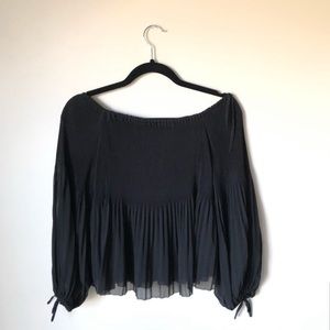 Aritzia Black Wilfred Talence Blouse